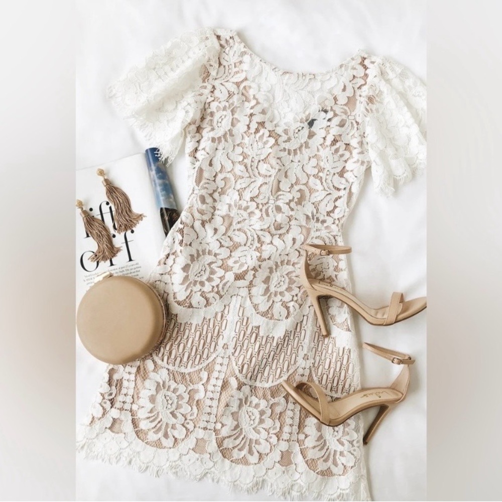entro Blush Lace Mini Dress - Picture 3 of 5